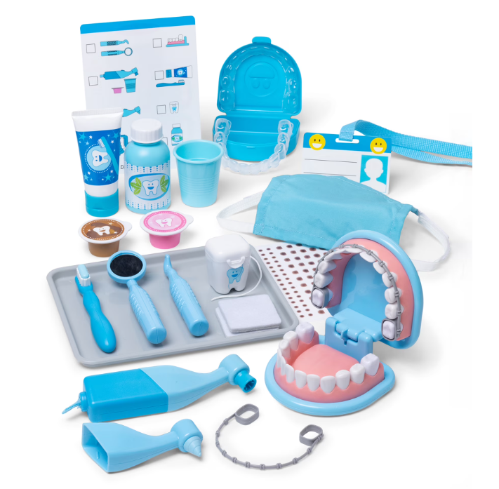 Dentist Kit Pretend Play Set with Teeth & Dental Accessories – 25-Piece Kids Doctor Dental Playset for Imaginative Role Play & Learning Fun