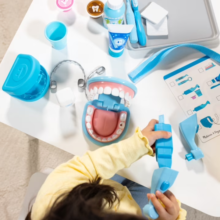 Dentist Kit Pretend Play Set with Teeth & Dental Accessories – 25-Piece Kids Doctor Dental Playset for Imaginative Role Play & Learning Fun