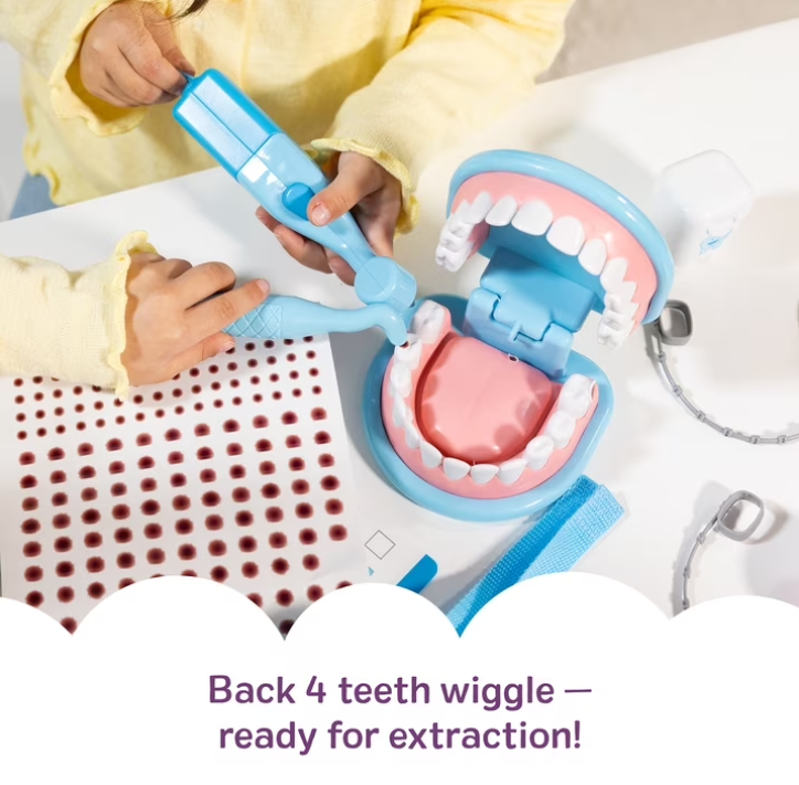 Dentist Kit Pretend Play Set with Teeth & Dental Accessories – 25-Piece Kids Doctor Dental Playset for Imaginative Role Play & Learning Fun