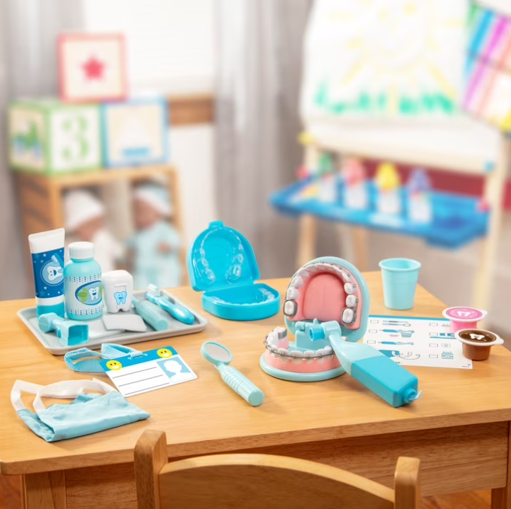 Dentist Kit Pretend Play Set with Teeth & Dental Accessories – 25-Piece Kids Doctor Dental Playset for Imaginative Role Play & Learning Fun