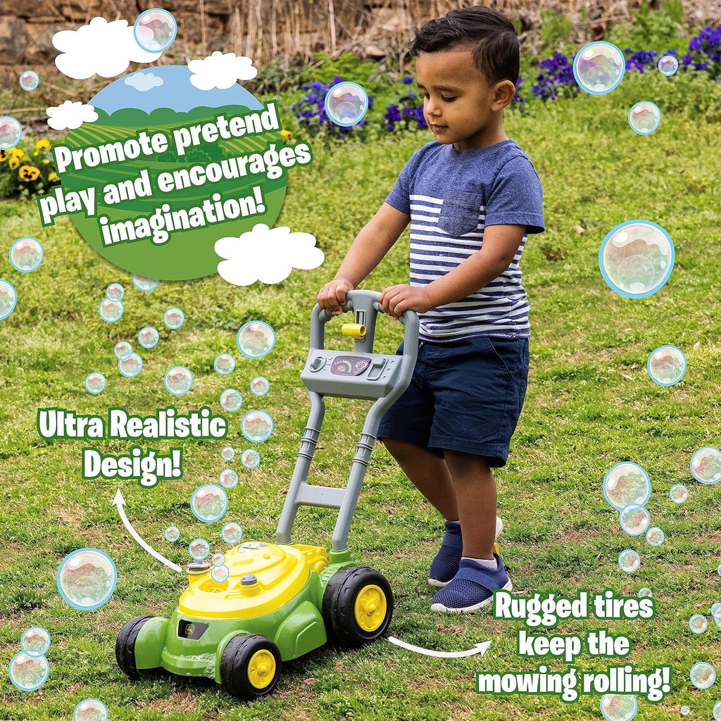 Bubble Lawn Mower for Toddlers – Push Toy with Bubble Blower Machine for Outdoor Garden Play, Role Play & Summer Fun for Kids