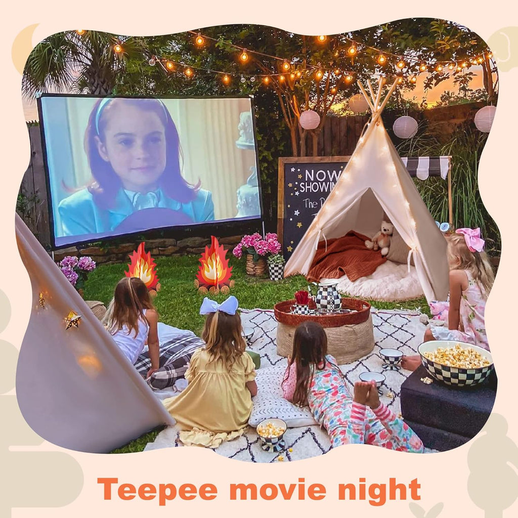 Teepee Tent for Kids with Star Lights – Indoor & Outdoor Kids Play Tent with LED Fairy Lights for Reading, Imaginative Play & Cozy Hideaway Fun