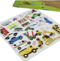 Puffy Sticker Play Set Travel Toy with Double-Sided Background – 32 Reusable Puffy Stickers for Kids Imaginative Play, Creativity & Learning Fun