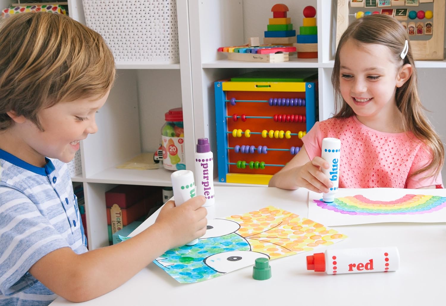 Do A Dot Art! Markers 6-Pack Rainbow Washable Paint Markers – Mess-Free Dot Painting Art Set for Kids Creativity, Learning & Fun