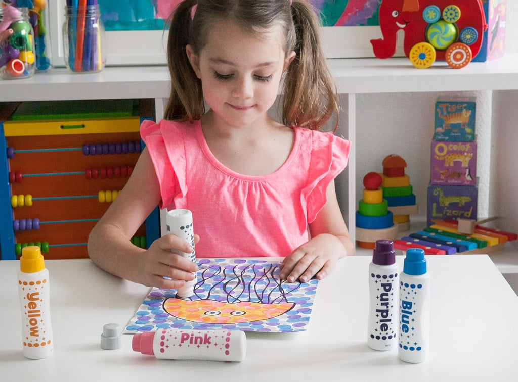Do A Dot Art! Markers 6-Pack Rainbow Washable Paint Markers – Mess-Free Dot Painting Art Set for Kids Creativity, Learning & Fun