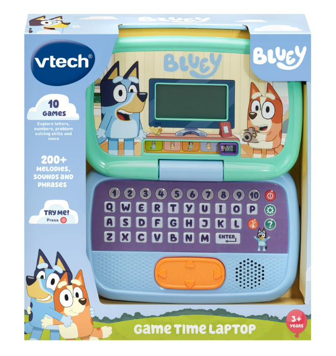 Bluey Game Time Laptop – Interactive Learning Toy for Kids with Music, Games & Educational Activities for Early Development Fun