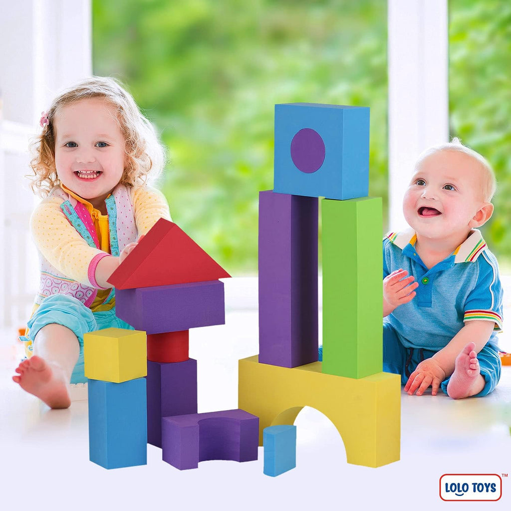 Large Building Foam Blocks for Toddlers – 30-Piece Giant Jumbo Soft Building Blocks Set for Creative Construction, STEM Learning & Motor Skills Development