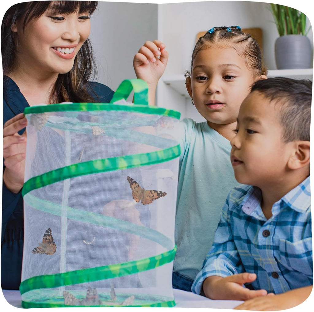 Raise and Release Butterfly Garden Kit – Live Butterfly Growing STEM Educational Set for Kids Science, Nature Learning & Outdoor Exploration